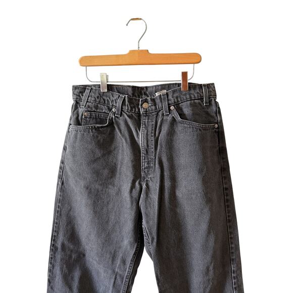 Vintage 90s Levis 550 Relaxed Fit Orange Tag Denim Jeans Vintage Black 34 - Picture 2 of 7